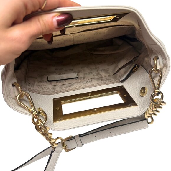 Michael Kors Berkley Medium Messenger – White Leather - Picture 11 of 14